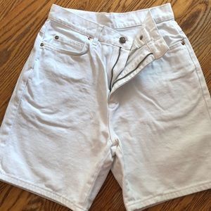 Vintage 1990s Lee White Jean Shorts